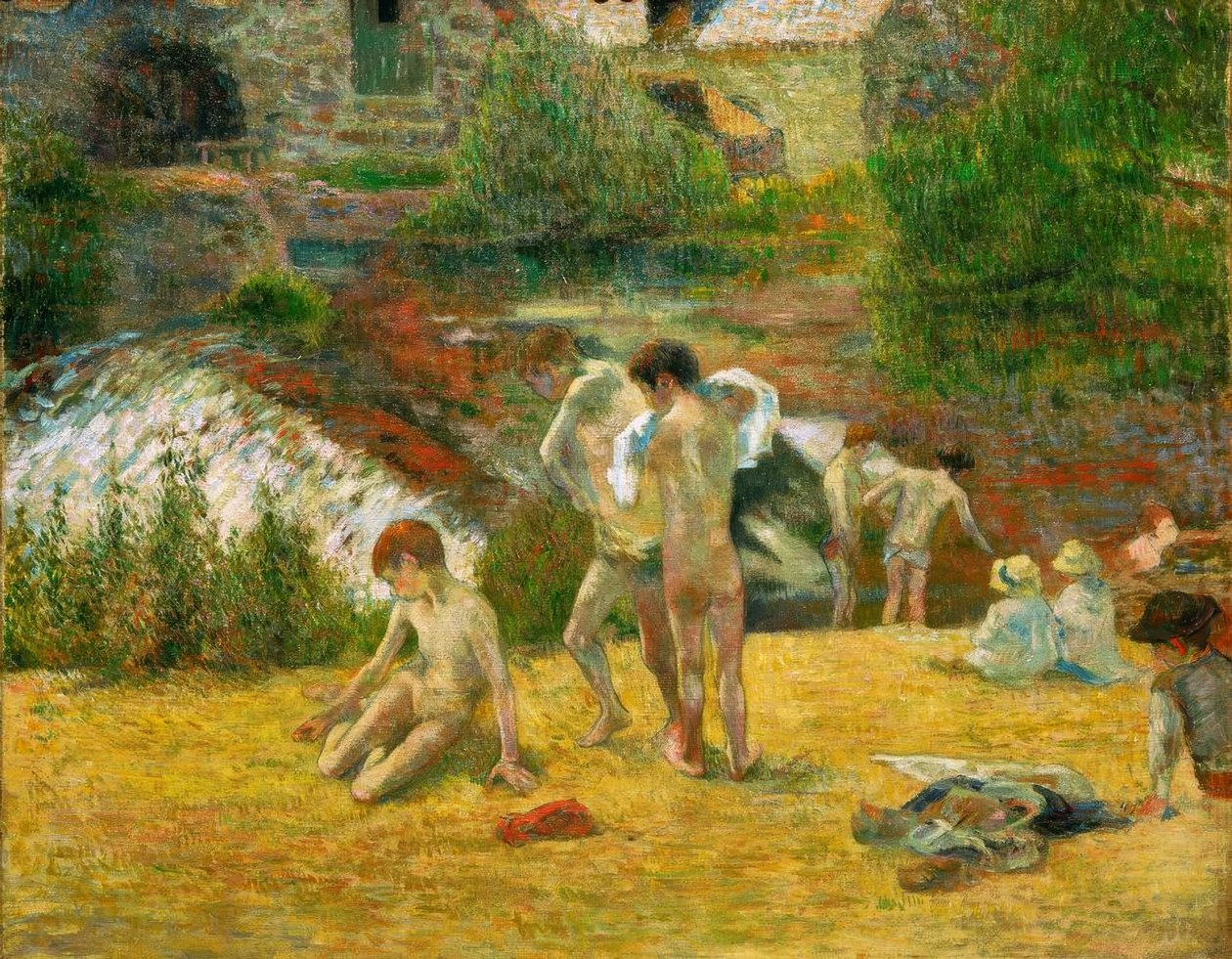 Nuoret bretagnelaiset kylvyssä tai kylpeminen Bois d:n myllyllä tekijältä Paul Gauguin