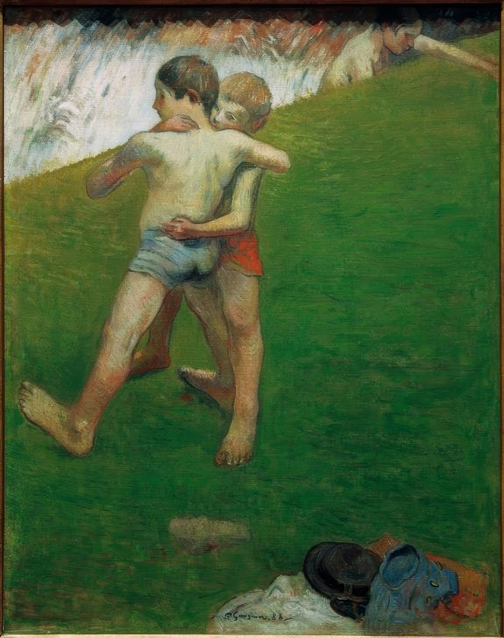 Nuoret painijat - Brittany tekijältä Paul Gauguin