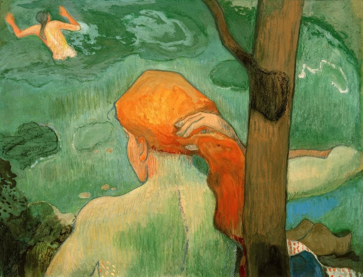 La baignade tekijältä Paul Gauguin