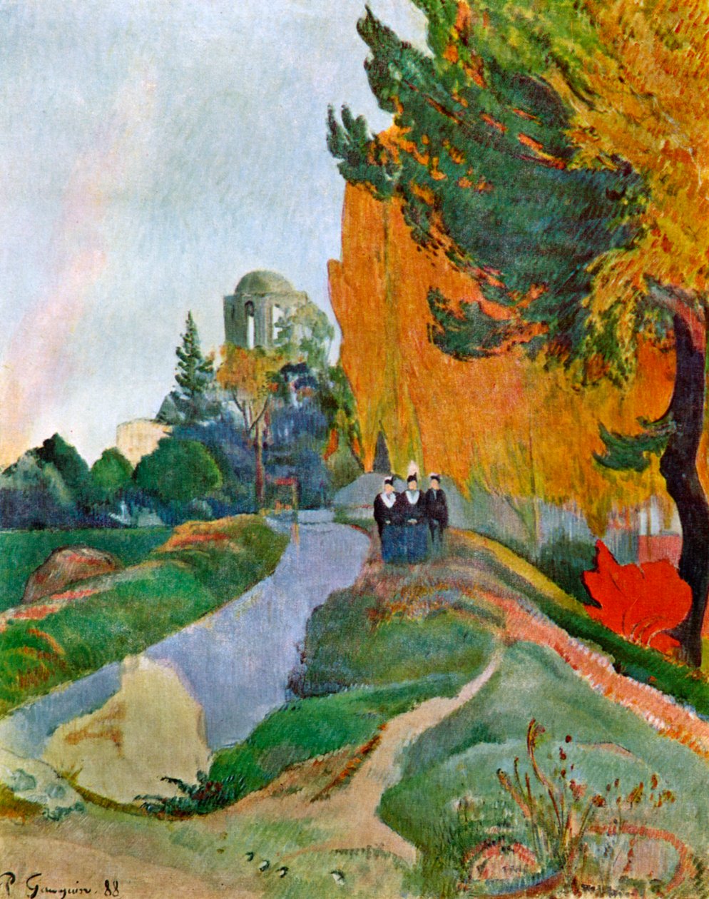 Maisema Arlesissa lähellä Alyscampsia, 1888 1939. tekijältä Paul Gauguin