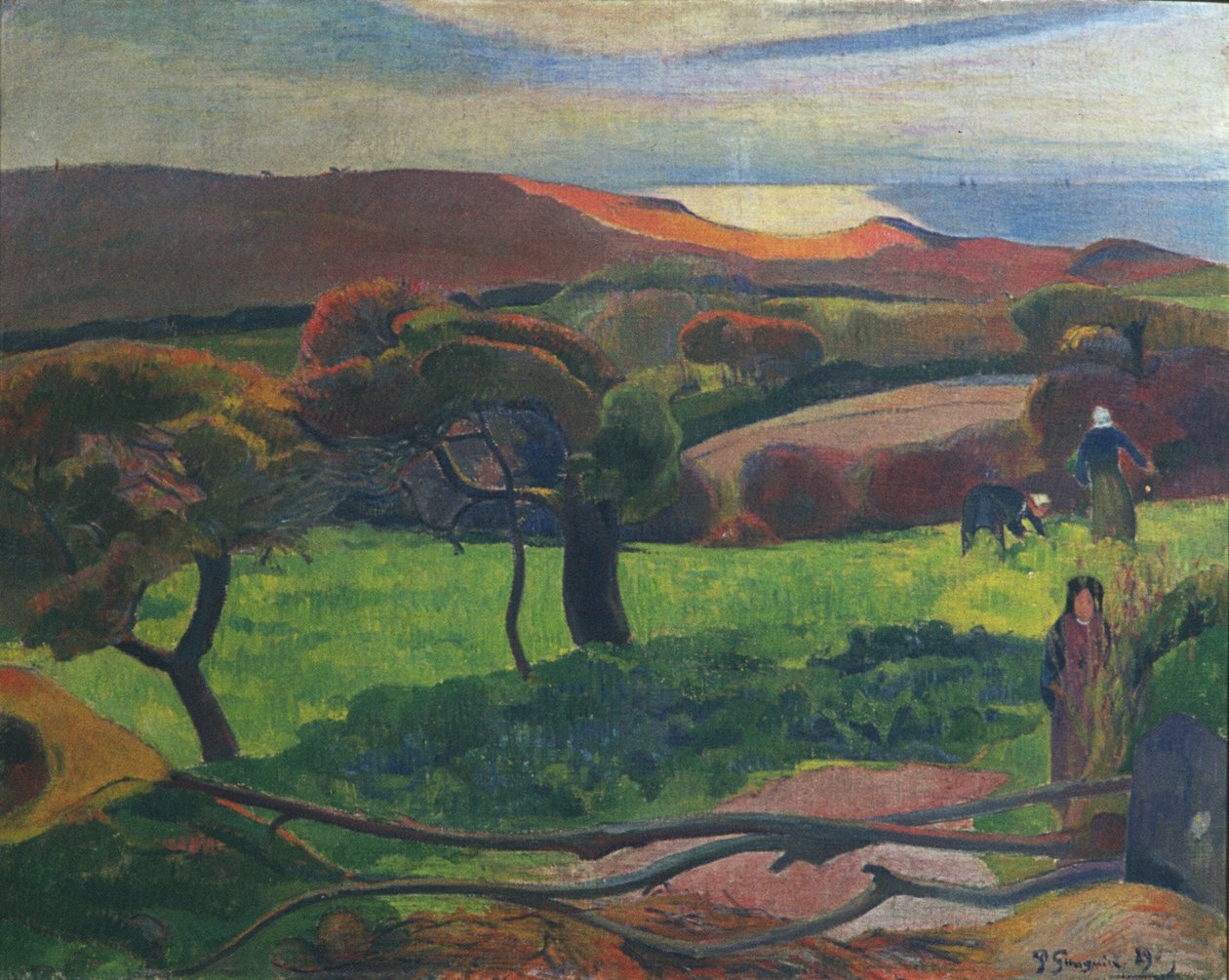 Maisema Bretagnen tekijältä Paul Gauguin