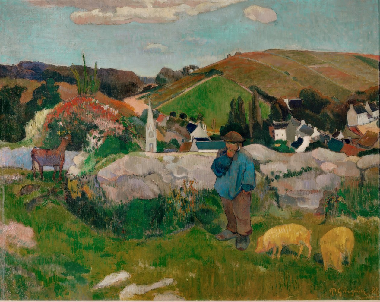 Landschaft in der Bretagne tekijältä Paul Gauguin