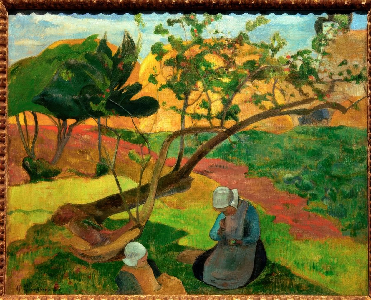 Landschaft mit zwei bretonischen Frauen tekijältä Paul Gauguin