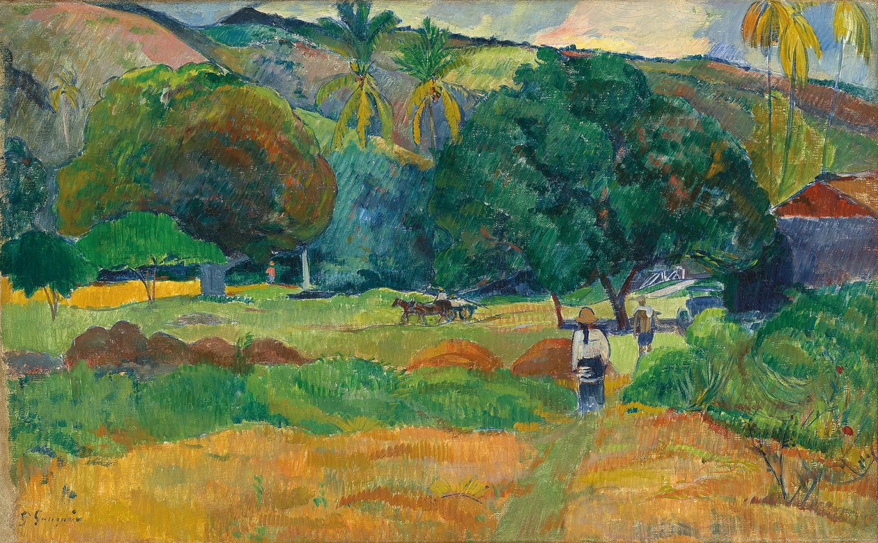 The Valley, 1892 tekijältä Paul Gauguin