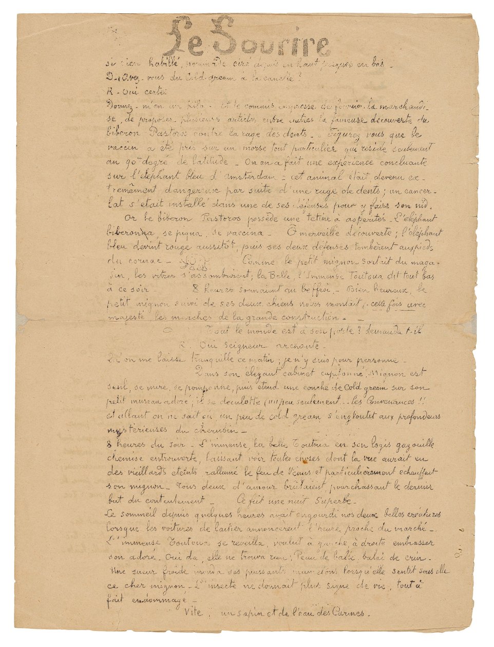 Le sourire: Journal sérieux, 19. syyskuuta 1899. tekijältä Paul Gauguin