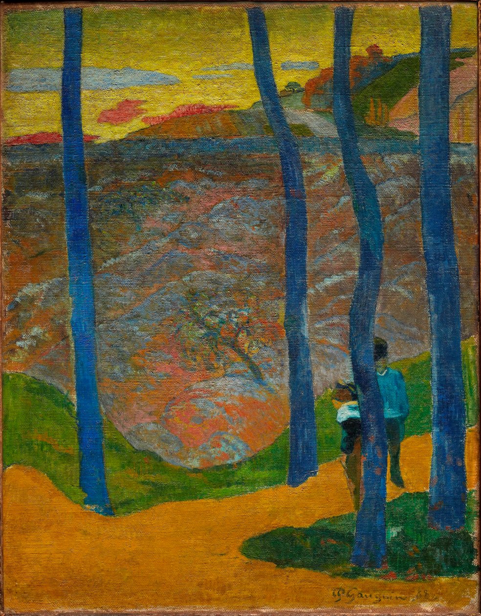Siniset Puut. Menet ohi, kaunis. Bluetrees. Sinun vuorosi tulee, kaunokaiseni!, 1888. tekijältä Paul Gauguin