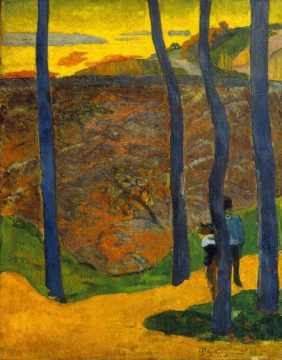 Les arbres bleus tekijältä Paul Gauguin