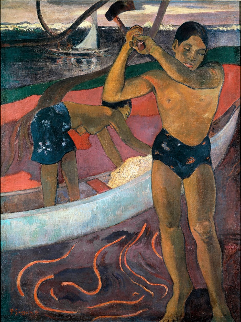 Mies akselilla Paul Gauguinin maalaus (1848-1903) tekijältä Paul Gauguin