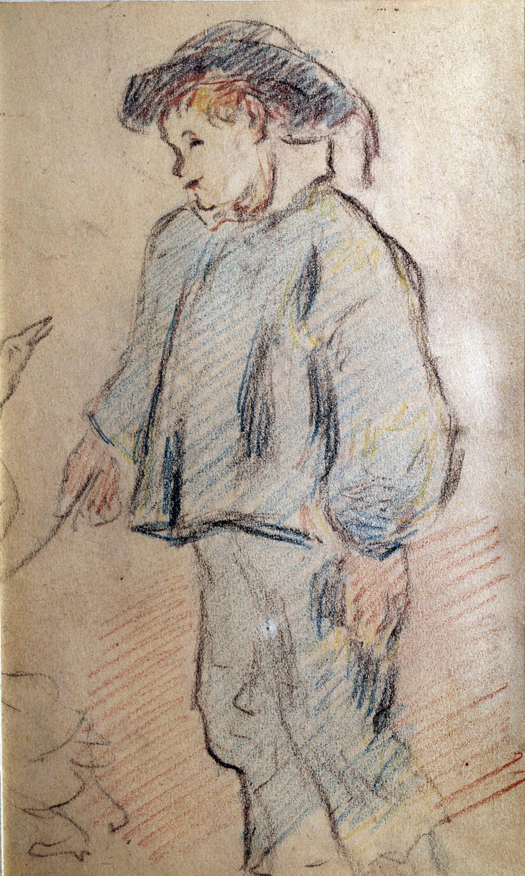Pieni bretonipoika hanhi Luonnos Paul Gauguin (1848-1902) 1800-luku Yksityinen kokoelma tekijältä Paul Gauguin