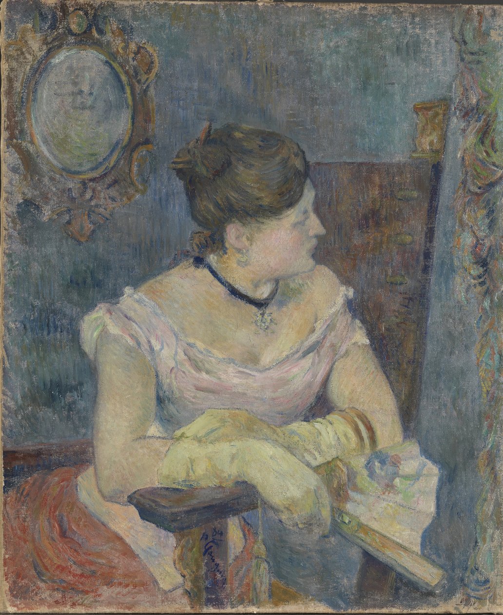 Madame Mette Gauguin iltapuvussa, 1884. tekijältä Paul Gauguin