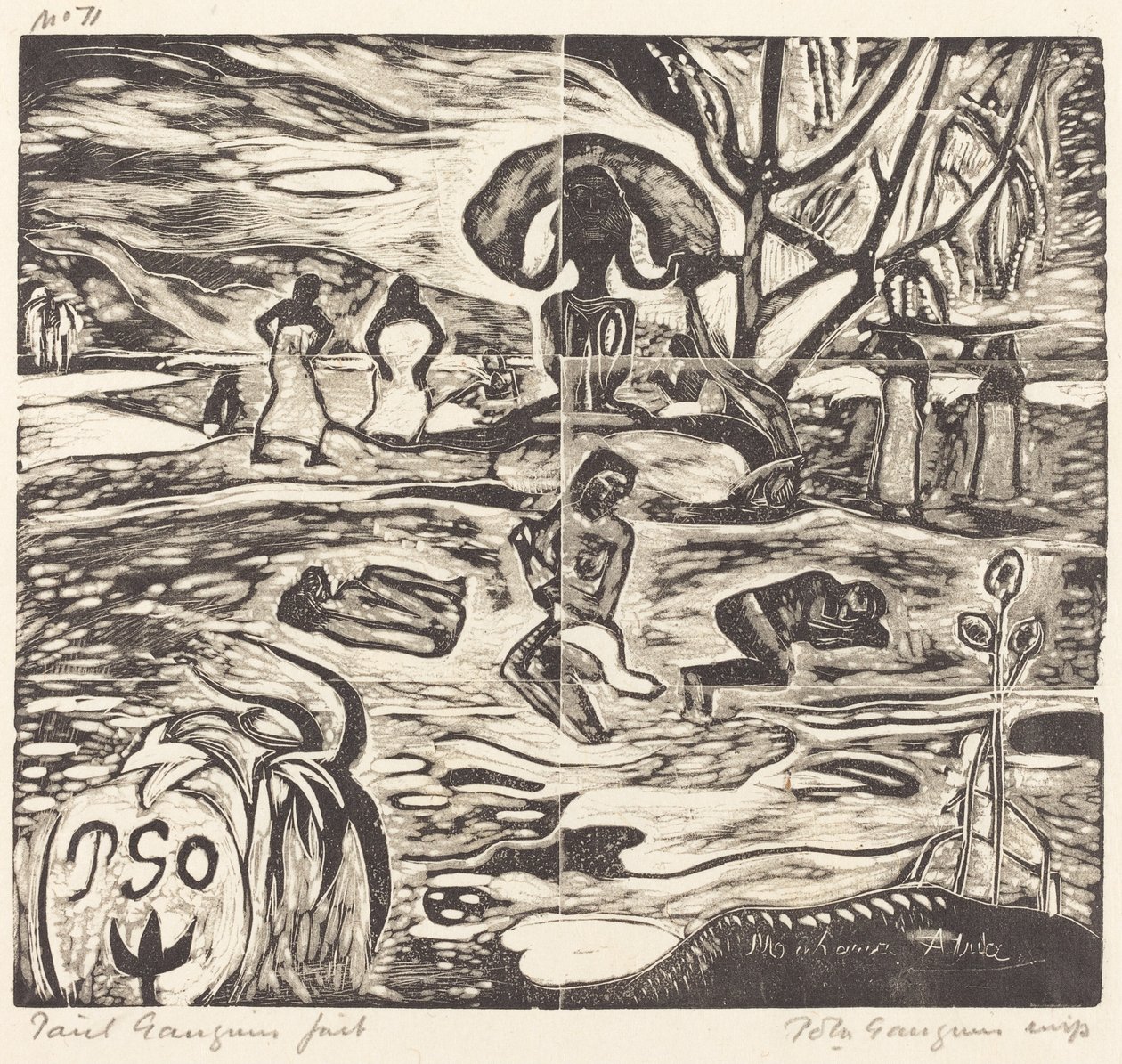Mahana Atua (jumalien ruoka) tekijältä Paul Gauguin