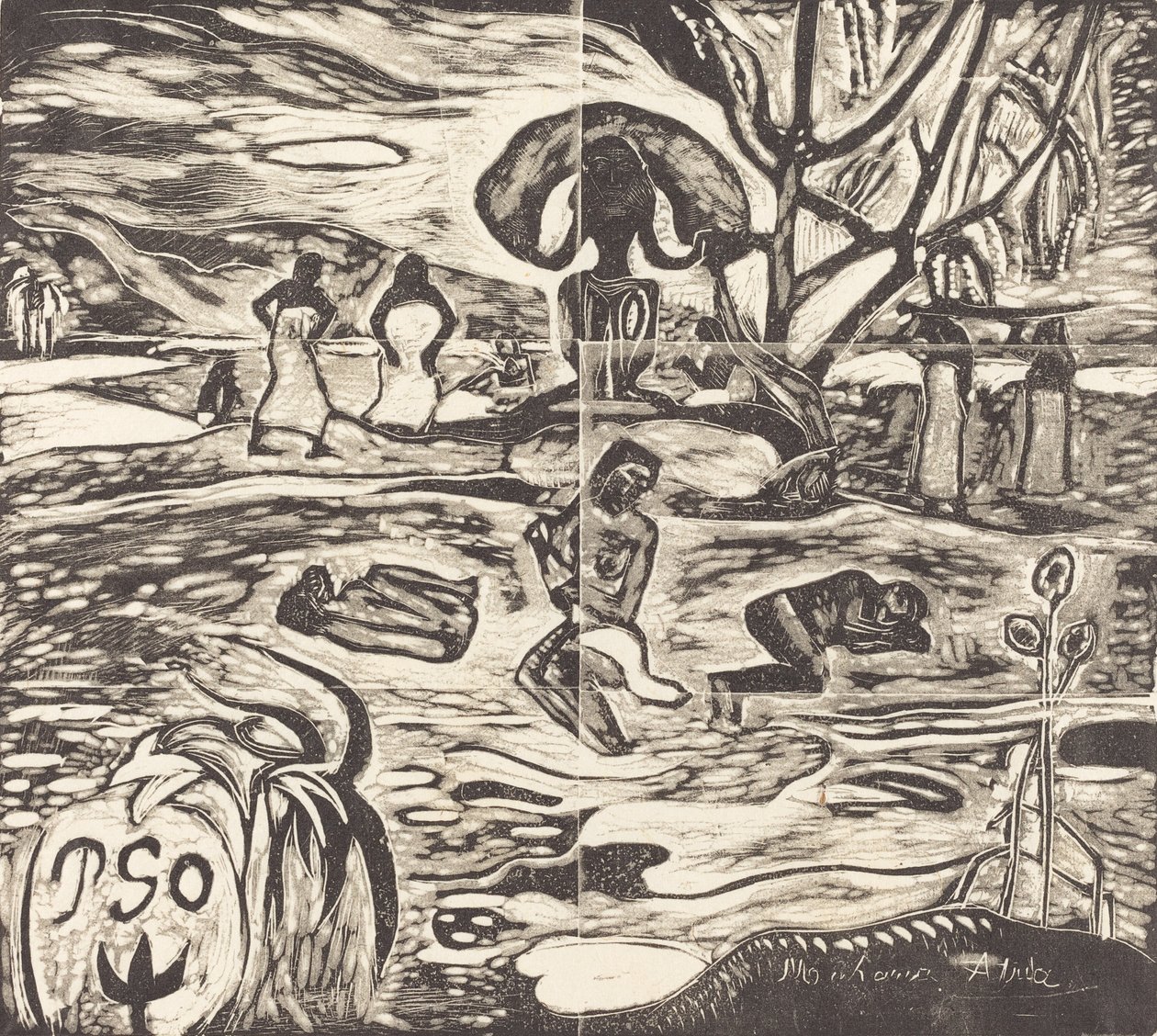 Mahana Atua jumalien ruoka, 18941895. tekijältä Paul Gauguin