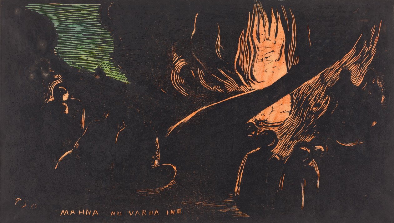 Mahna no Varua Ino Paholainen puhuu, 18941895. tekijältä Paul Gauguin