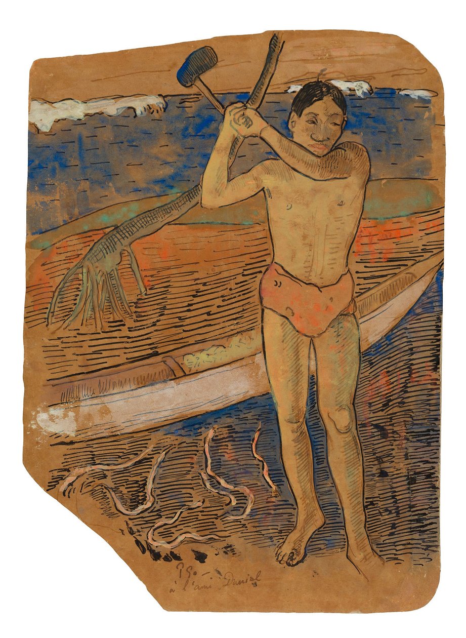 Mies kirveellä tekijältä Paul Gauguin