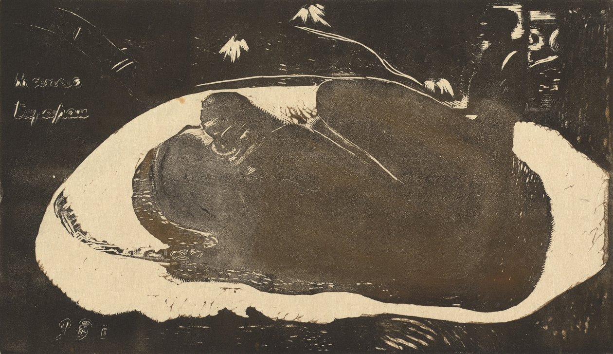 Manao Tupapau Henki kummittelee häntä, 1893-1894. tekijältä Paul Gauguin