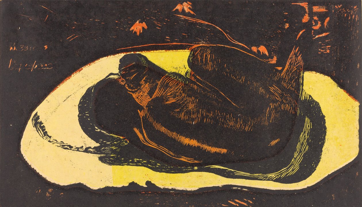 Manao Tupapau Henki kummittelee häntä, 18941895. tekijältä Paul Gauguin