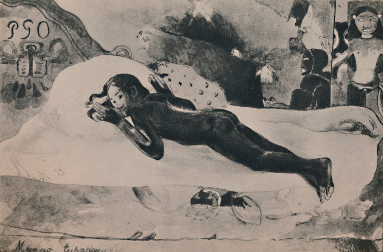 Manao Tupapau The Spirit of the Dead -kellot, n. 1892, 1946 tekijältä Paul Gauguin