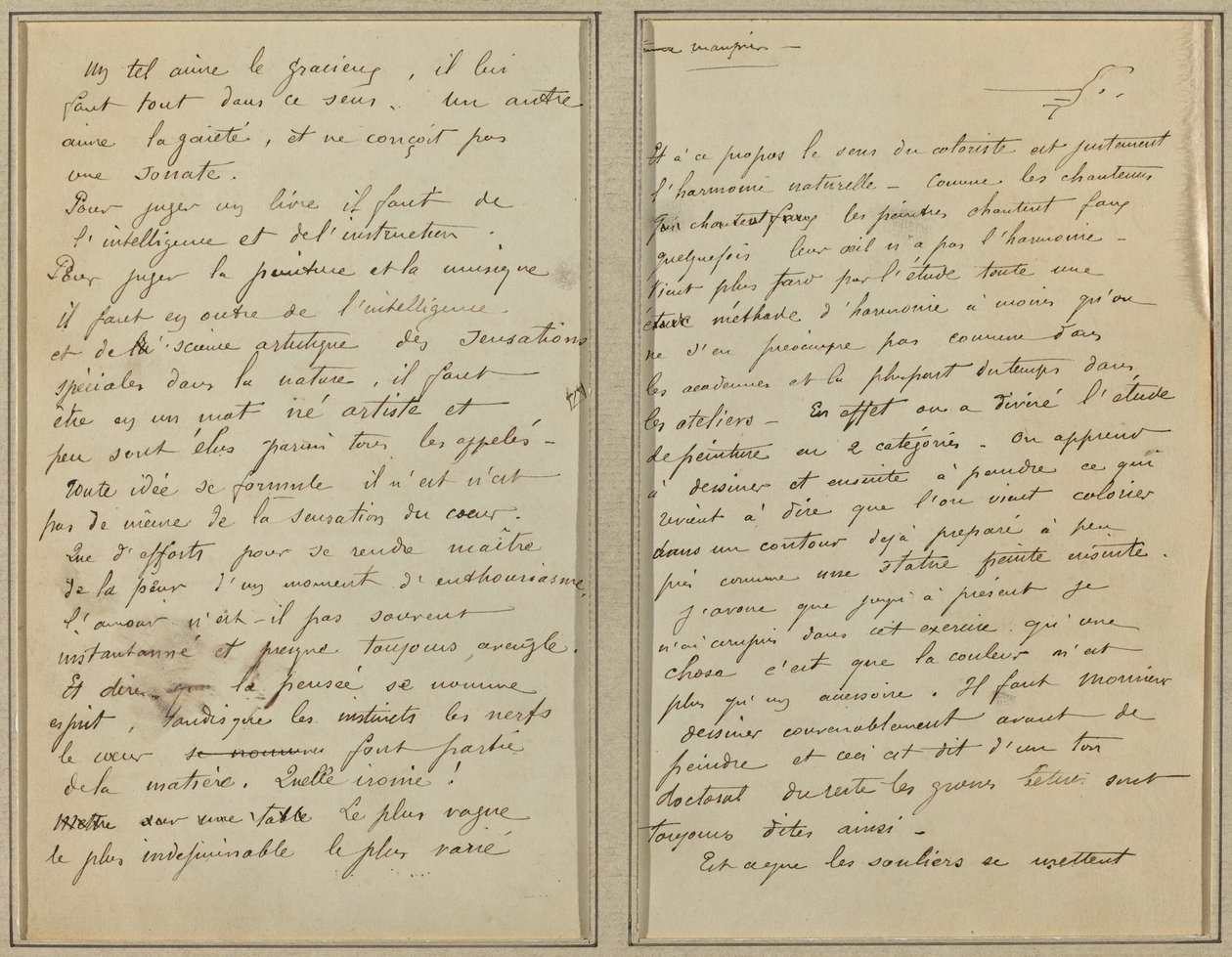 Pàgines manuscrites [recto]finès tekijältä Paul Gauguin