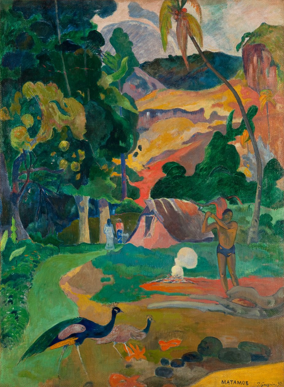 Matamoe tai Maisema riikinkukkojen kanssa tekijältä Paul Gauguin