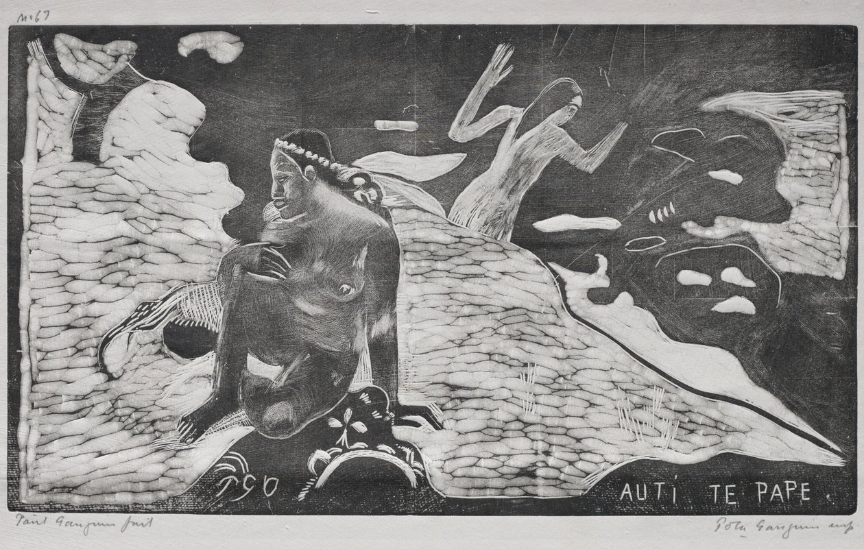Noa Noa: Naiset Auti Te Pape -joella, 1893-94. tekijältä Paul Gauguin