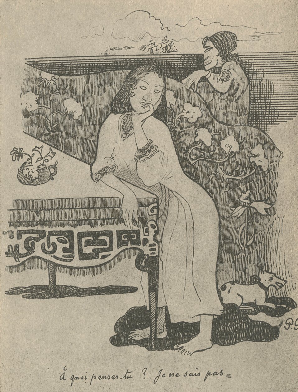 Mitä ajattelet, en tiedä, 1936 tekijältä Paul Gauguin
