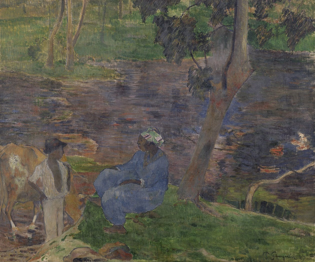 Järven rannalla, Martinique tekijältä Paul Gauguin