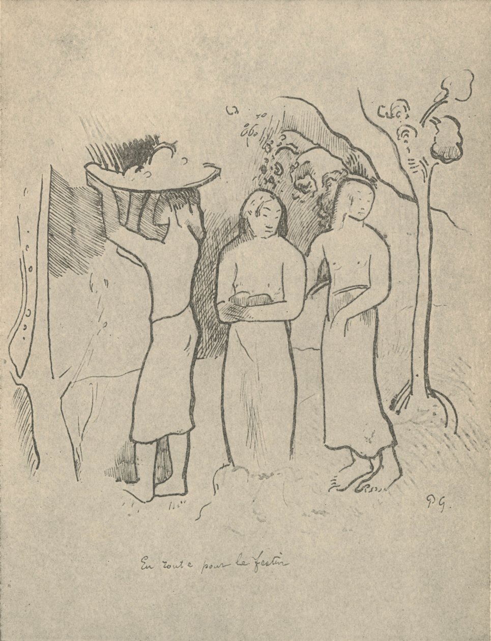 Matkalla juhliin, 1936 tekijältä Paul Gauguin