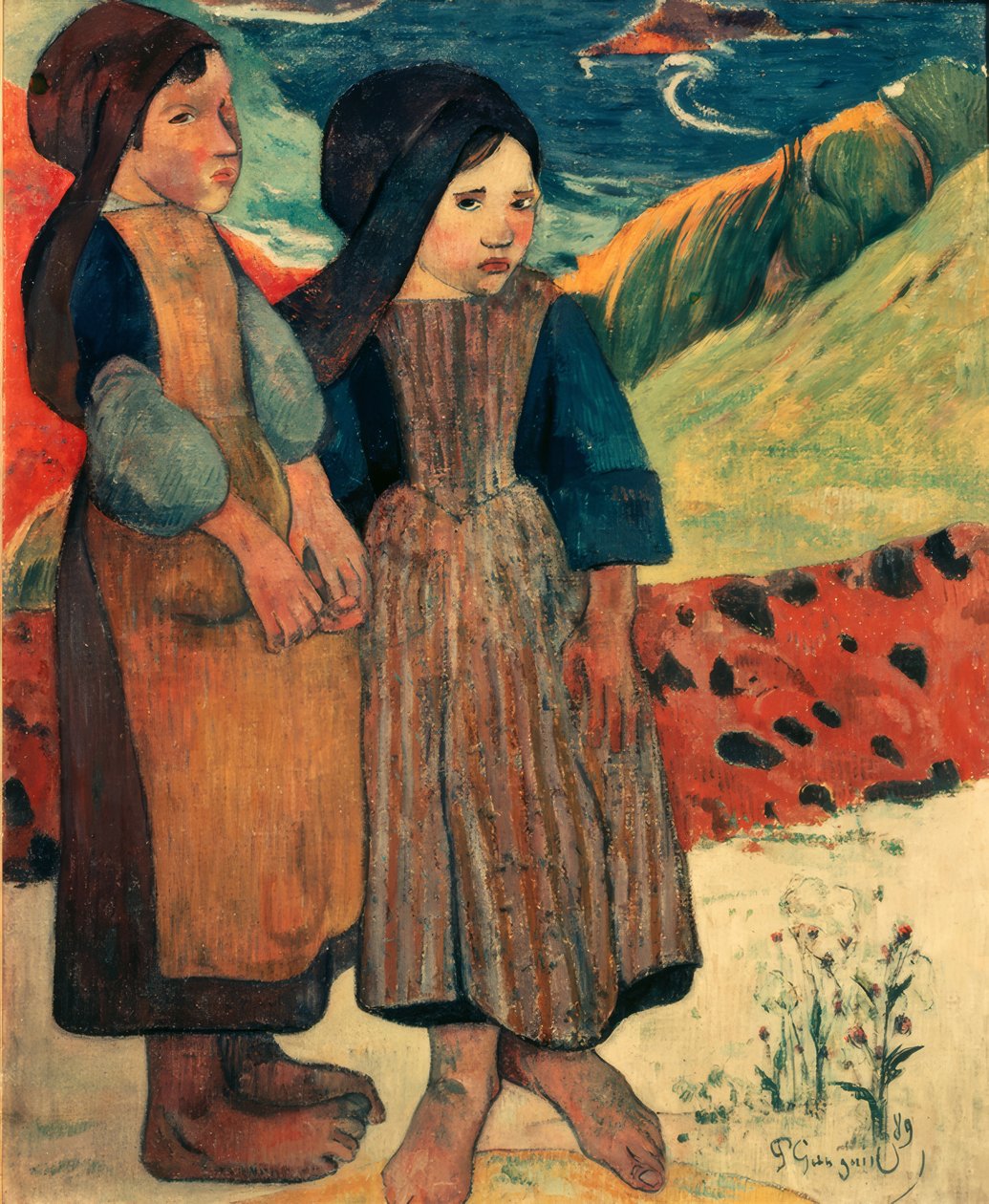 Petites Bretonnes au bord de la mer tekijältä Paul Gauguin