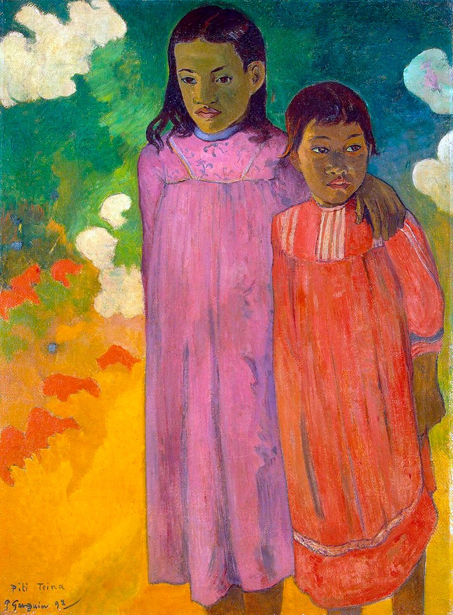 Piti Tiena, Kaksi sisarta, 1892. tekijältä Paul Gauguin