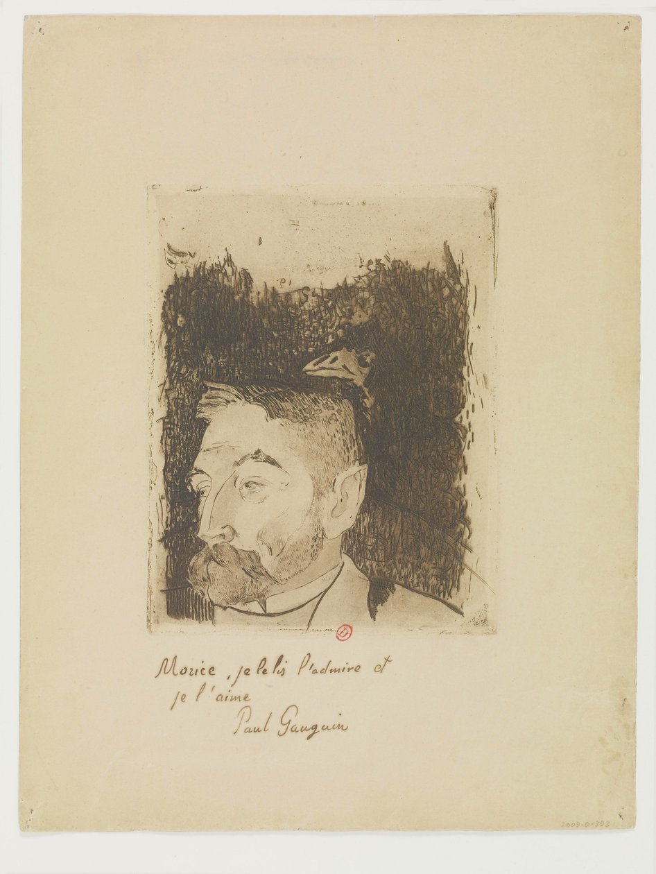 [Stéphane Mallarmén muotokuva] tekijältä Paul Gauguin