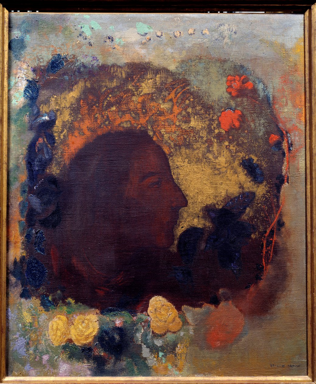 Paul Gauguinin (1848-1903) muotokuva. Odilon Redonin (1840-1916) maalaus tekijältä Paul Gauguin