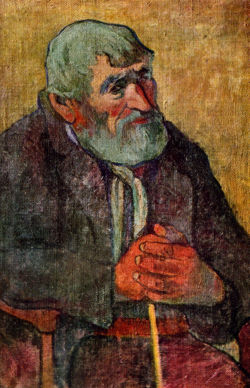 Muotokuva vanhasta miehestä kepillä, 1889-1890 1939. tekijältä Paul Gauguin