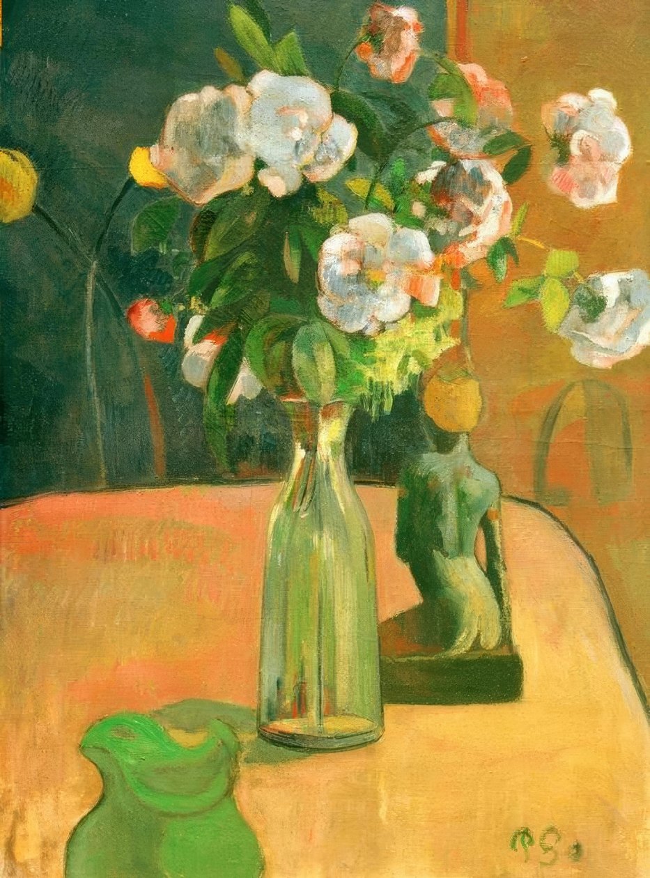 Rosen ja patsas tekijältä Paul Gauguin