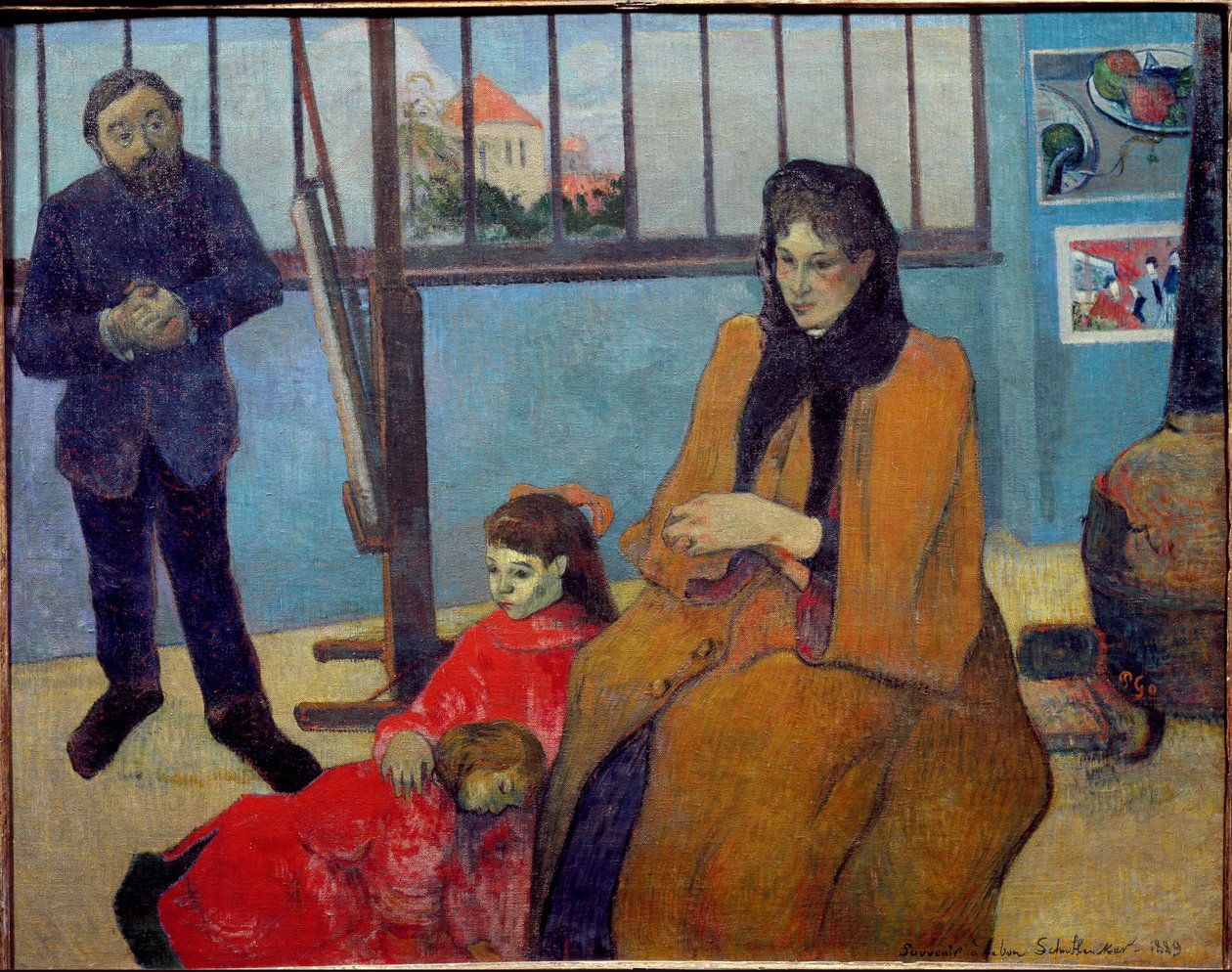 Schuffeneckerin työpaja tai Schuffenecker-perhe (öljy kankaalle tekijältä Paul Gauguin
