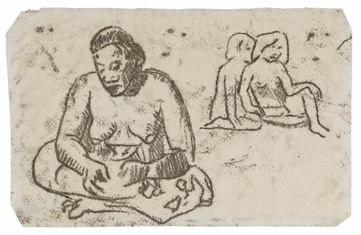 Istuva nainen (liittyy maalaukseen Sister of Charity) tekijältä Paul Gauguin