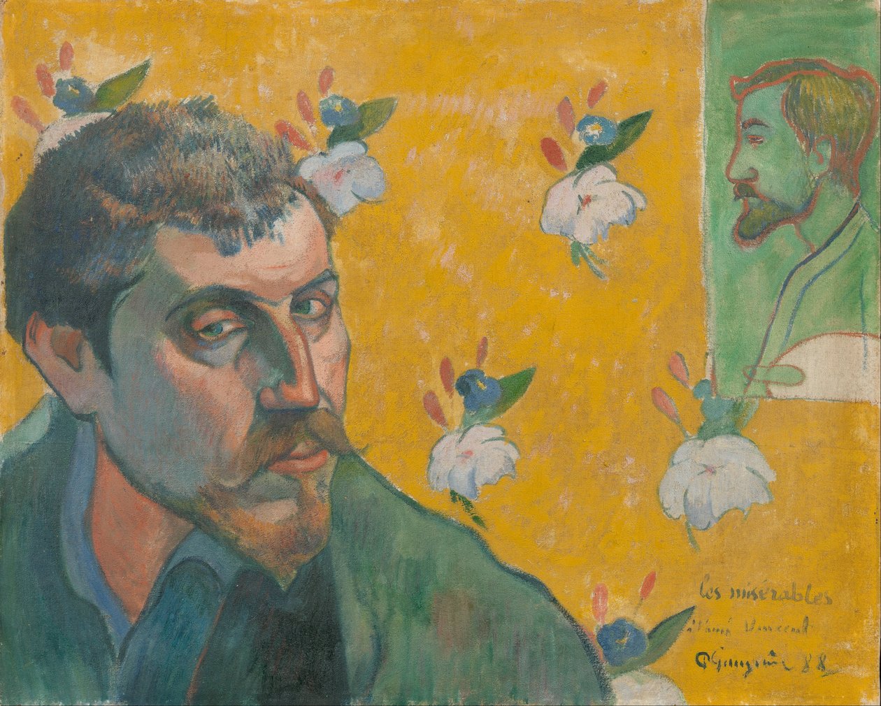 Omakuva ja Bernardin muotokuva, Les Misérables tekijältä Paul Gauguin