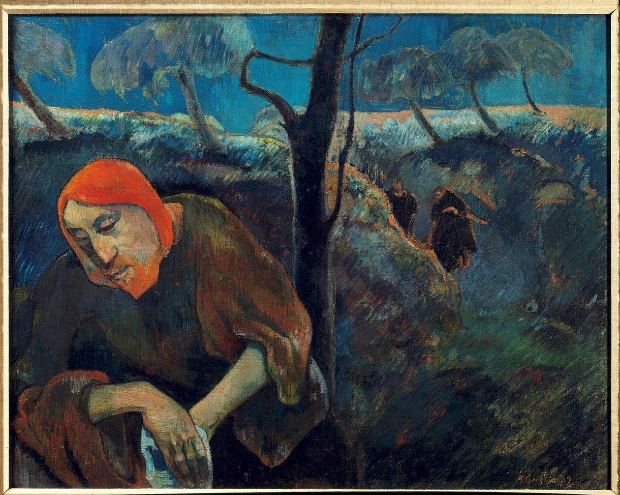 Omakuva tai "Kristus oliivipuutarhassa" Paul Gauguinin (1848-1903) maalaus 1889 Palm Beach. Nortonin taidemuseo tekijältä Paul Gauguin