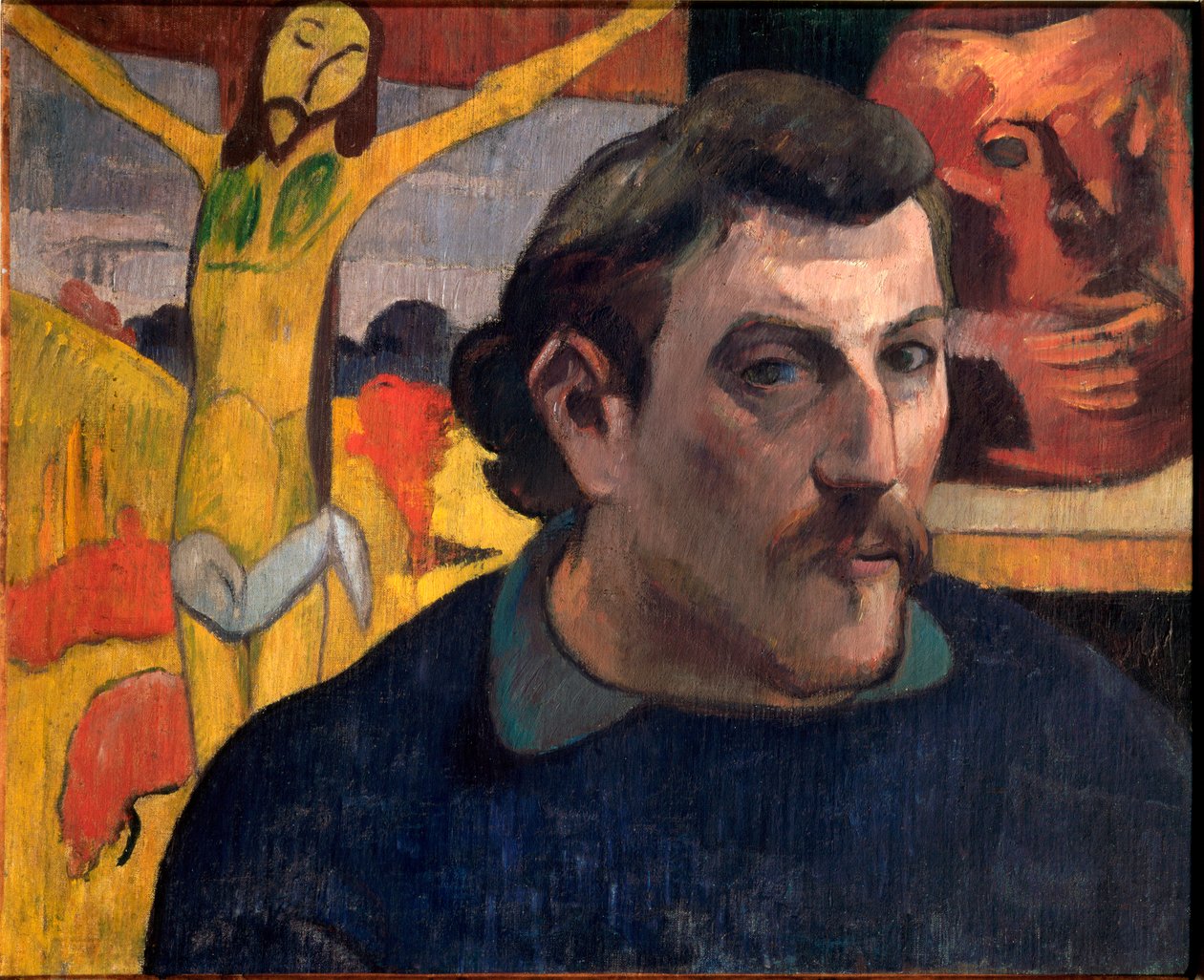 Omakuva Keltaisen Kristuksen kanssa tekijältä Paul Gauguin