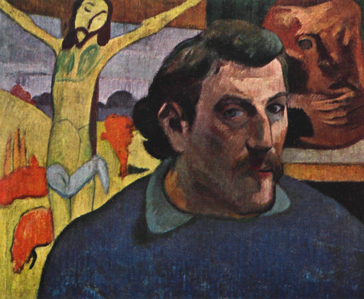 Omakuva Keltaisen Kristuksen kanssa, 1889 1939. tekijältä Paul Gauguin