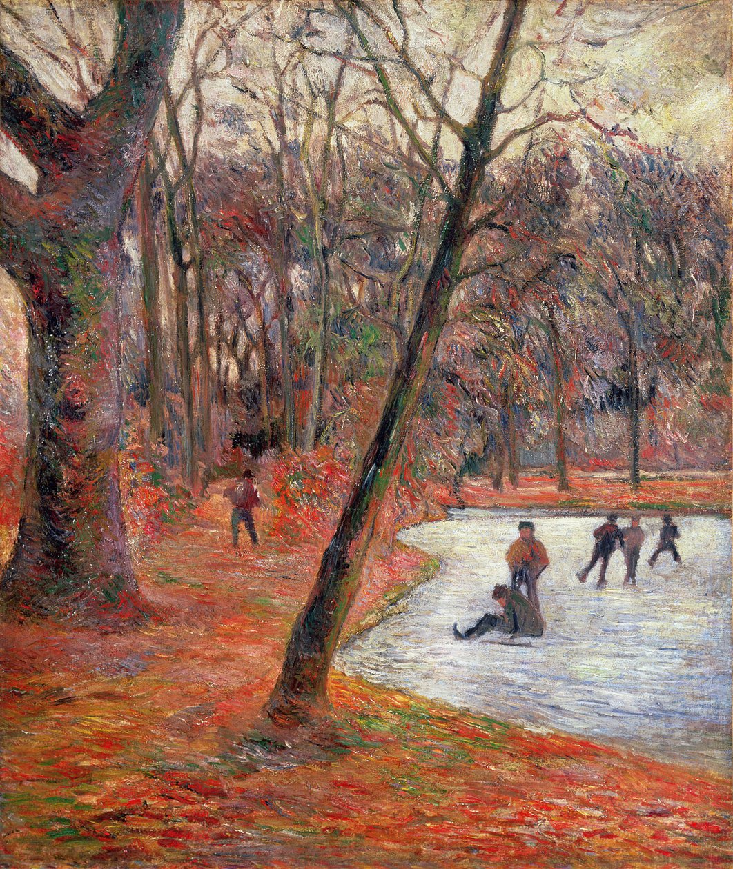 Luistelijat Frederiksbergin puistossa tekijältä Paul Gauguin