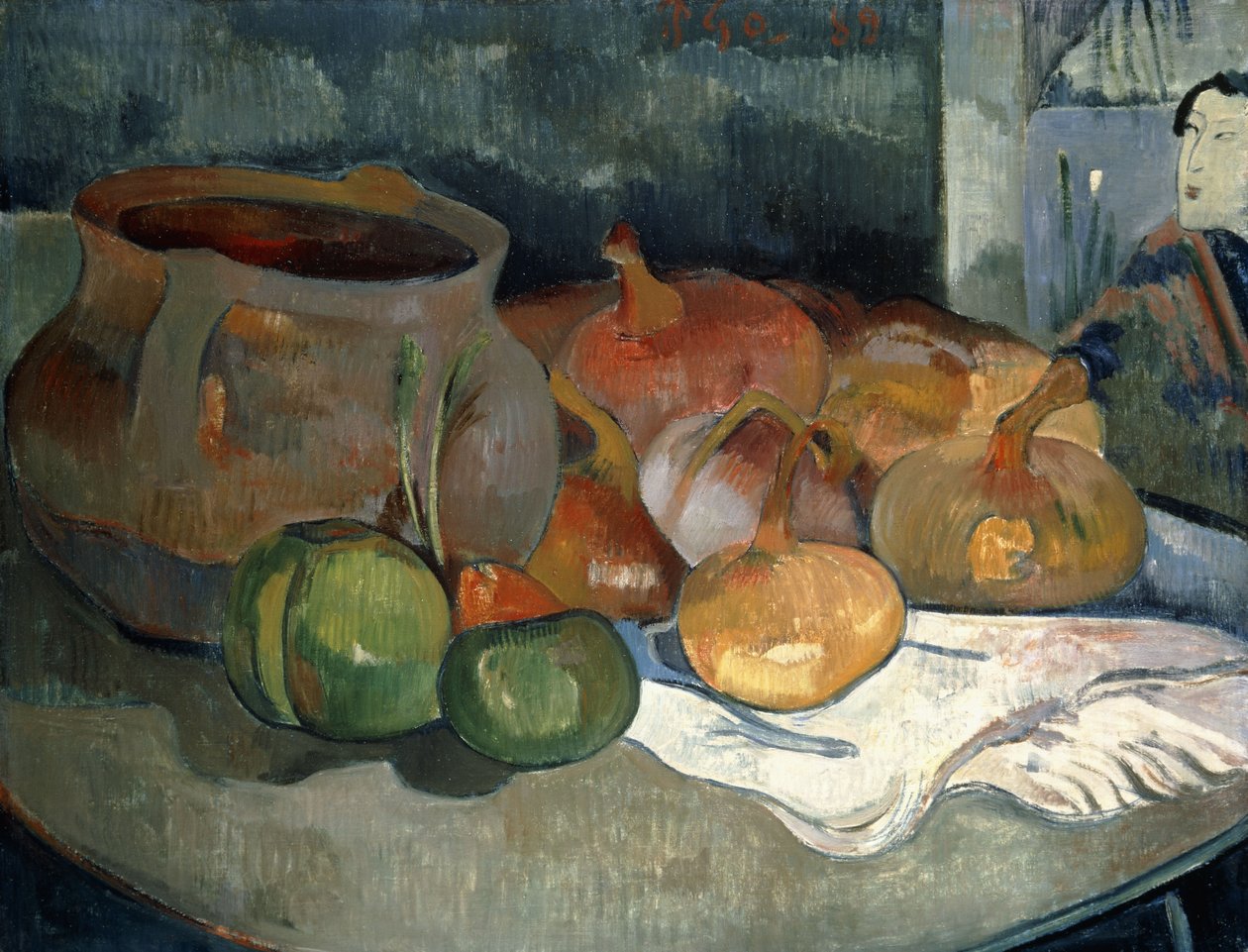 Asetelma Gourdsin kanssa, 1889 tekijältä Paul Gauguin