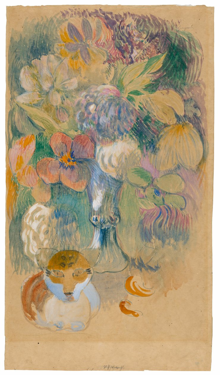 Asetelma kissan kanssa tekijältä Paul Gauguin