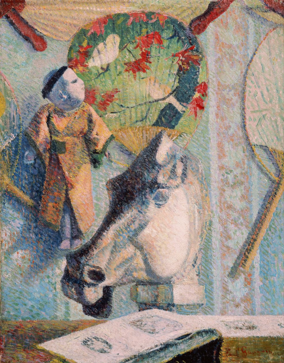 Asetelma hevosten pään kanssa tekijältä Paul Gauguin