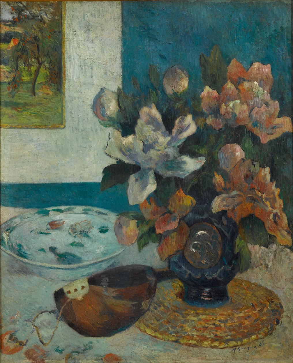 Asetelma mandoliinin kanssa, 1885. tekijältä Paul Gauguin