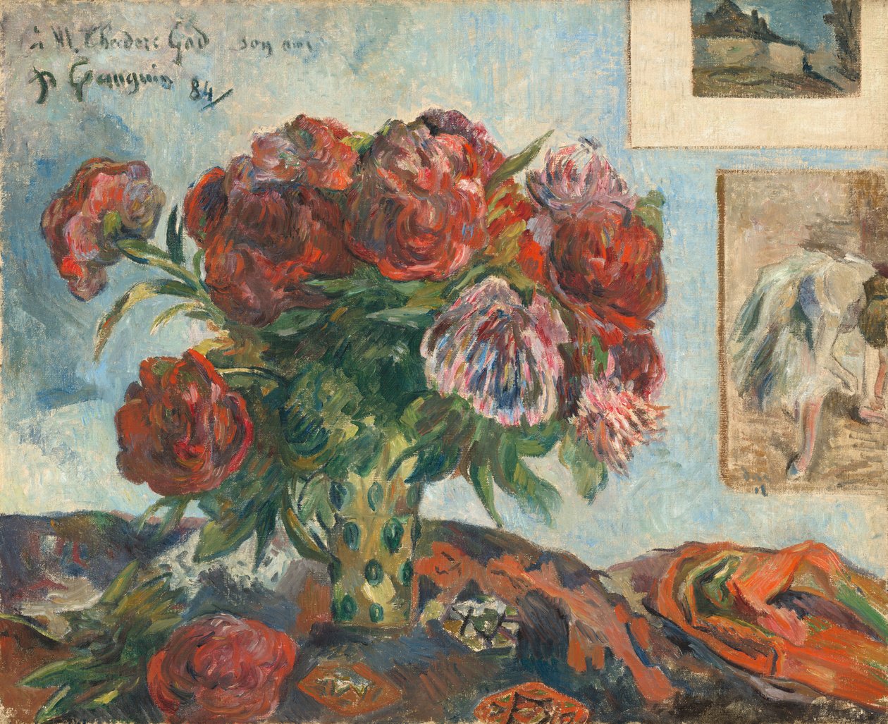 Natura morta amb peònies, 1884. finlandès tekijältä Paul Gauguin
