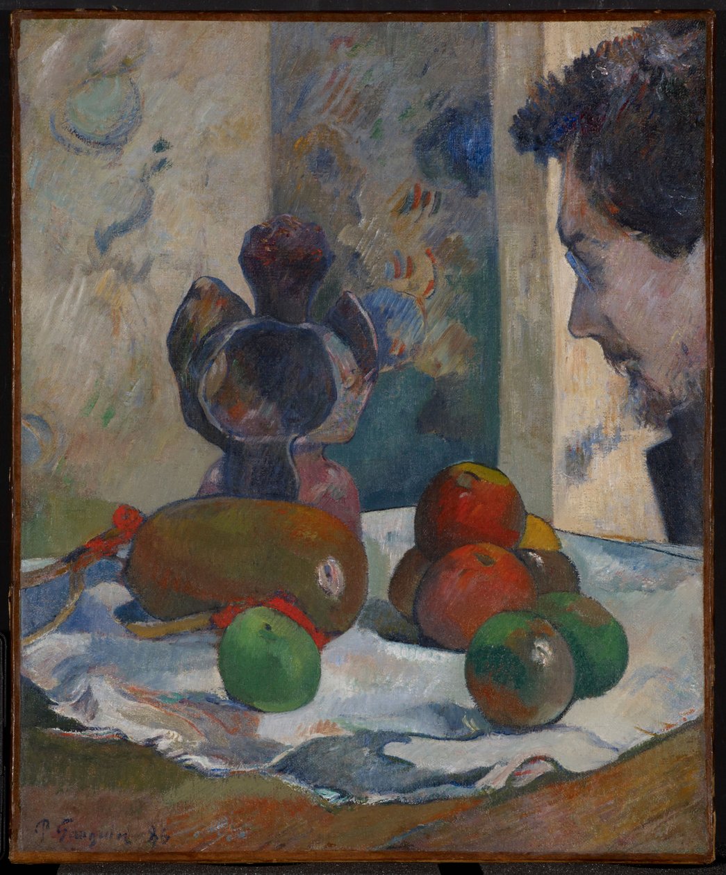 Asetelma, jossa näkyy Lavalin profiili tekijältä Paul Gauguin
