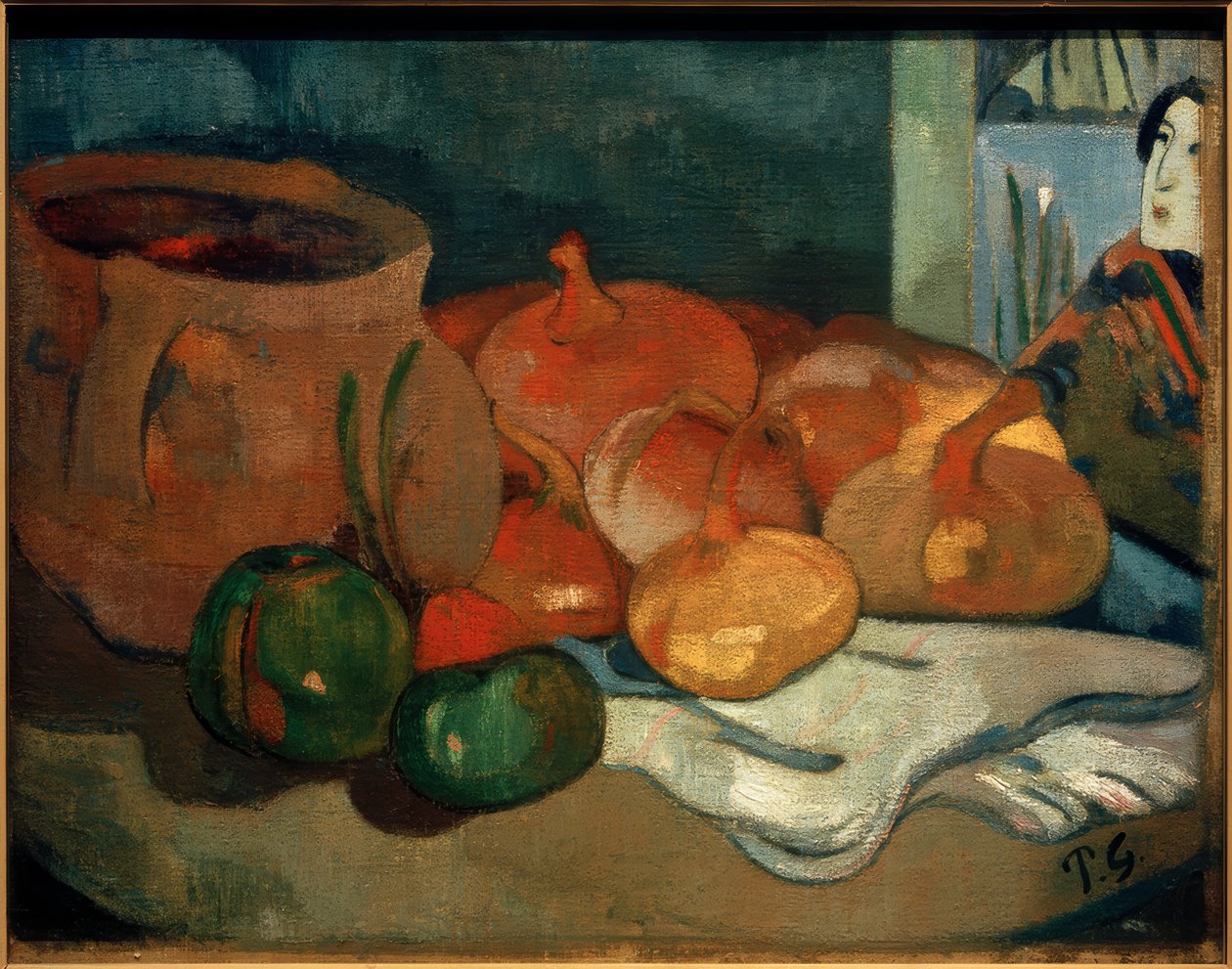 Asetelma sipulien kanssa tekijältä Paul Gauguin