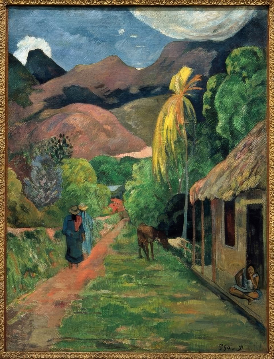 Straße ins Gebirge tekijältä Paul Gauguin