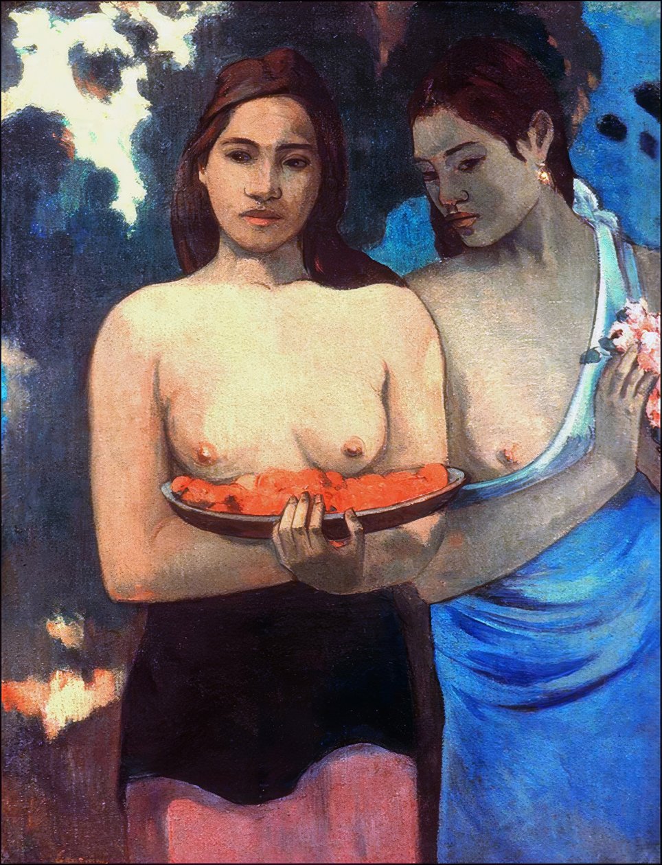 Tahiti: Kaksi tahitilaista naista, Paul Gauguin (1899) tekijältä Paul Gauguin