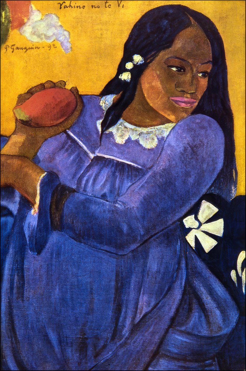 Tahiti: Vahine No Te Vi (nainen mangolla), Paul Gauguin, 1892 tekijältä Paul Gauguin
